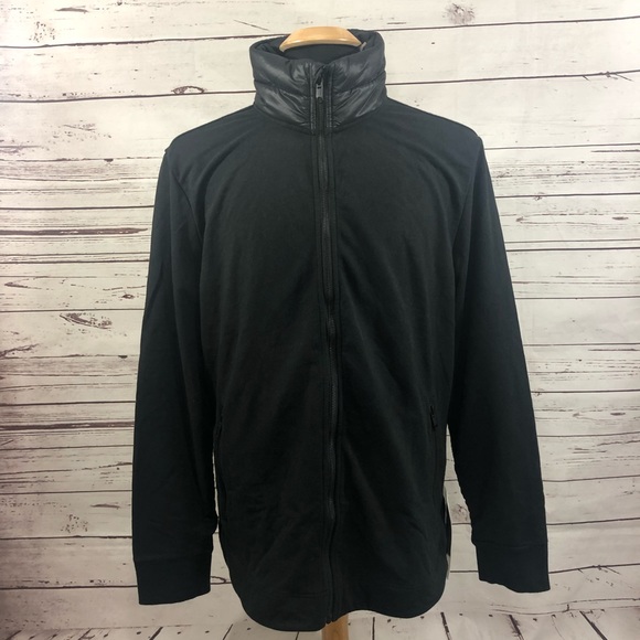 full zip hoodless sweatshirt